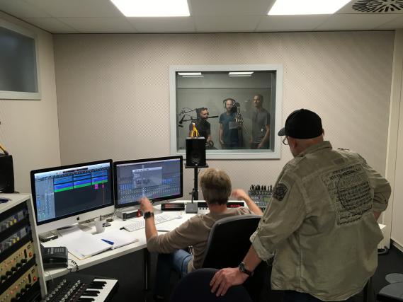 Daniel, Winnie und Ralf beim Backings einsingen Daniel, Winnie und Ralf beim Backings einsingen